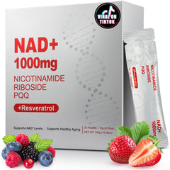 ZOROAHER NAD1000 liquid bottle shown for energy-friendly aging support