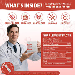ZOROAHER NAD1000 liquid pour demonstrates easy dosing to boost daily vitality
