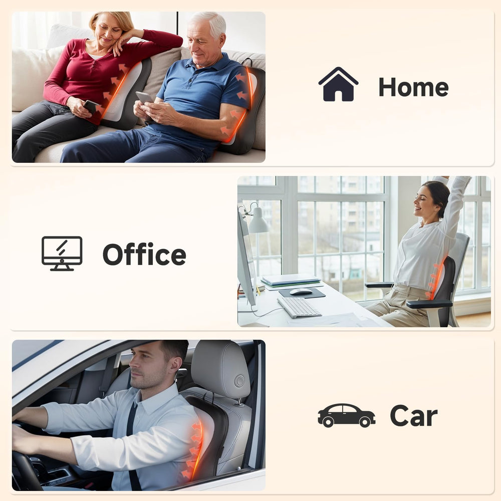 AC and car adapters for versatile Zorynae massager use anywhere