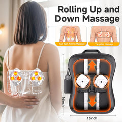 Lumbar heating levels on Zorynae massager for added warmth during sessions