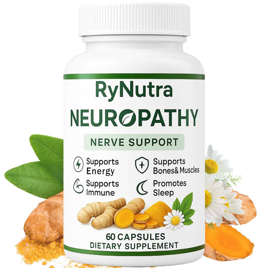 Zotreval Rynutra nerve-support bottle shown for daily nerve health support and energy.