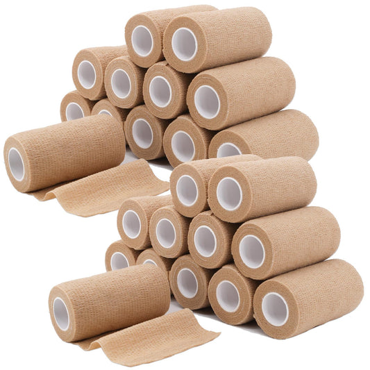 ZOVAREGE 24 roll self adhesive bandage wrap for quick 4 inch wraps on the go