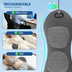 ZOYACREATE lumbar pillow heat function relaxing lower back