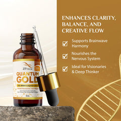 ZP.TECH Quantum Gold nano plasma visuals emphasize high-absorption energy