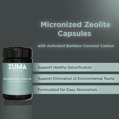 Zuma Nutrition recyclable Miron glass packaging highlighting eco-friendly storage.