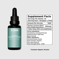 Zuma Nutrition wild-harvested botanicals display, premium herbal blend for everyday wellness.