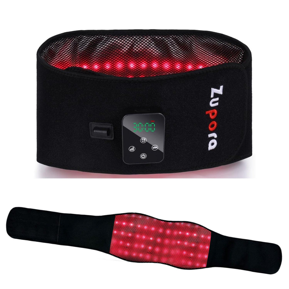 Zupora red light therapy belt on back for muscle relaxation