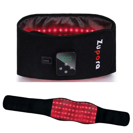 Zupora red light therapy belt on back for muscle relaxation