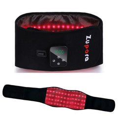 Zupora red light therapy belt on back for muscle relaxation