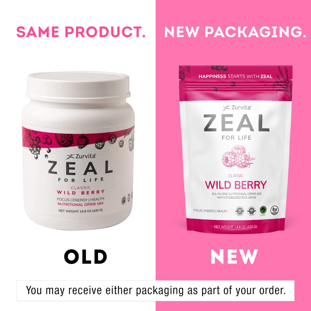 Zurvita Zeal for Life Wellness Bag; 30-day supply in classic flavor