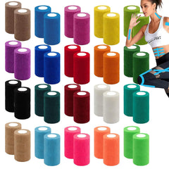 Zwealthygift 40-pack colorful bandage wrap rolls for versatile self-adhesive support