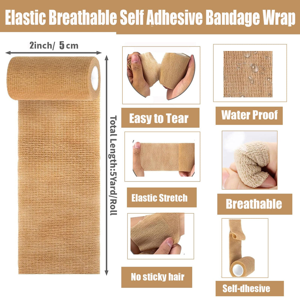 Zwealthygift easy-tear bandage wrap lets you apply quickly without scissors.