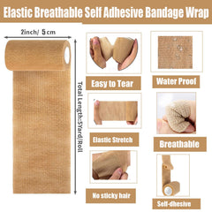 Zwealthygift easy-tear bandage wrap lets you apply quickly without scissors.
