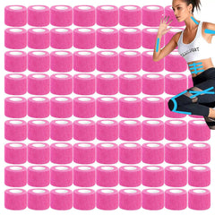 Zwealthygift pink self-adherent wrap for secure, slip-free workouts