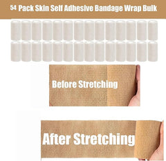 Zwealthygift self-adherent wrap tears by hand for quick application.