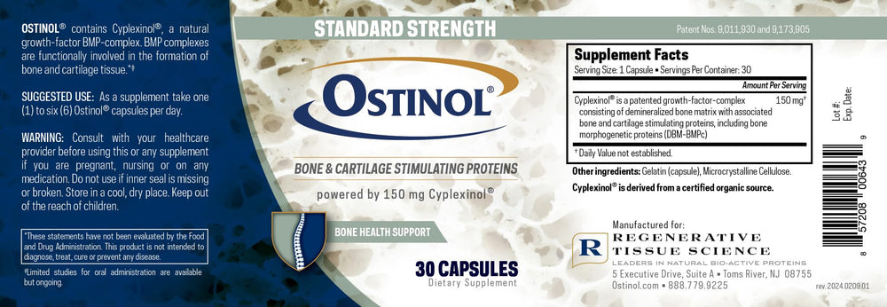 ZYCAL Ostinol Standard batch testing results page.