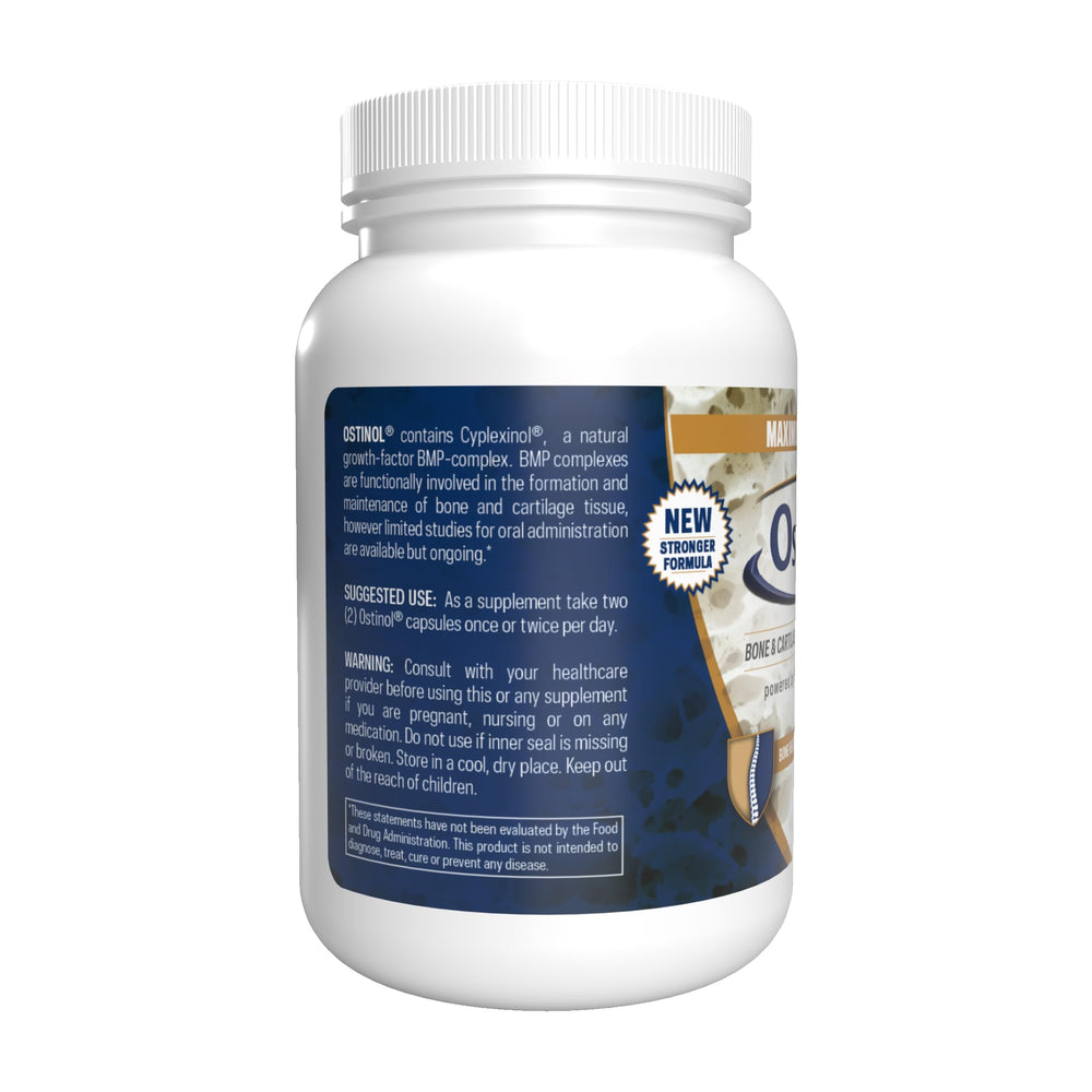 ZYCAL Ostinol bottle back-label with directions and ingredients.