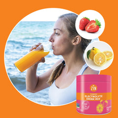 ZYN strawberry-yuzu in ice water conveys a crisp, refreshing beverage.