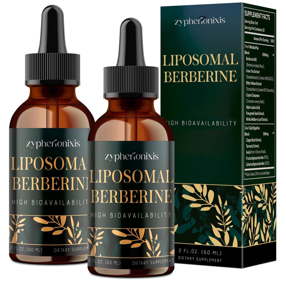 Zypherionixis liposomal berberine drops bottle for easy daily dosing