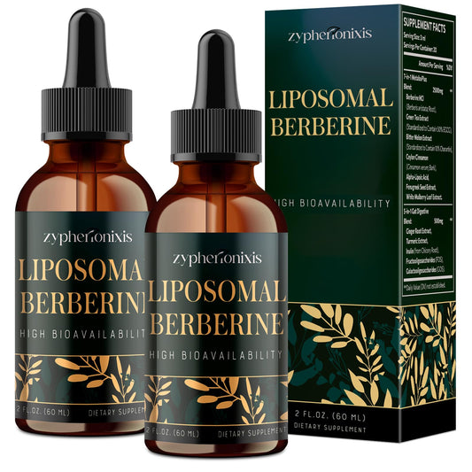Zypherionixis liposomal berberine drops bottle for easy daily dosing