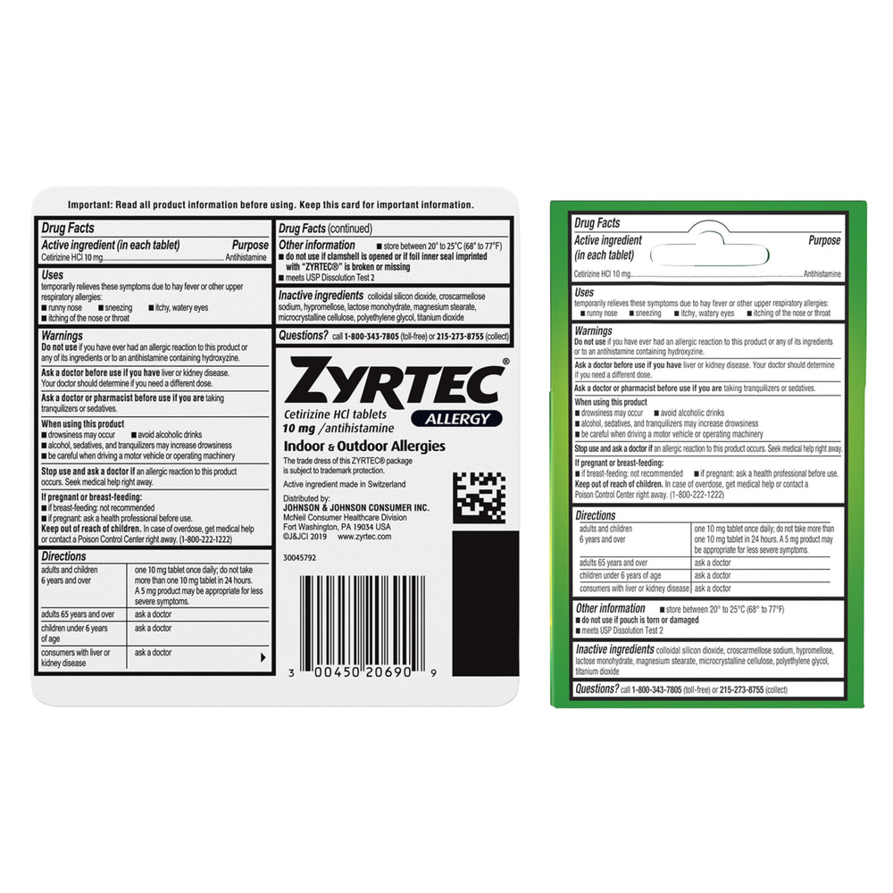Zyrtec suitable for adults and kids 6 and up.
