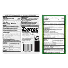 Zyrtec suitable for adults and kids 6 and up.