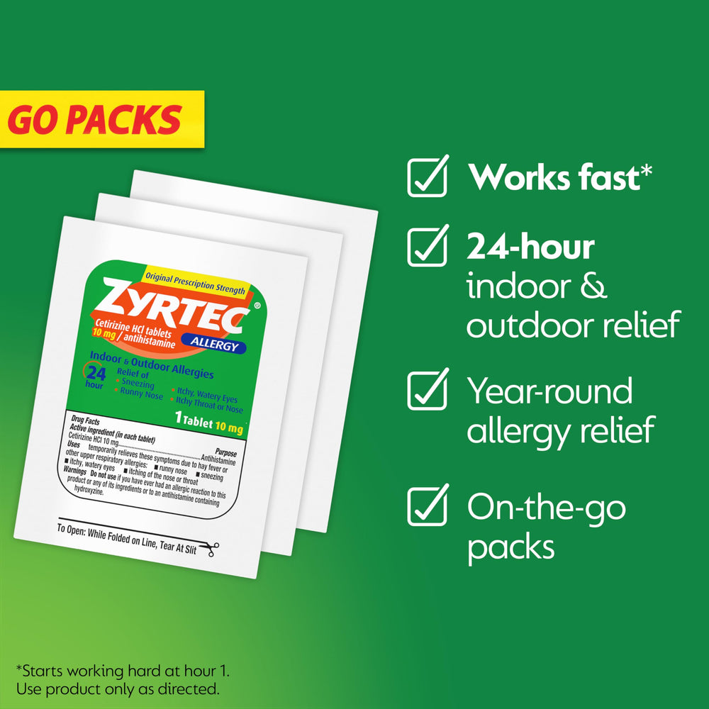 Zyrtec outdoor pollen relief supports seasonal comfort.