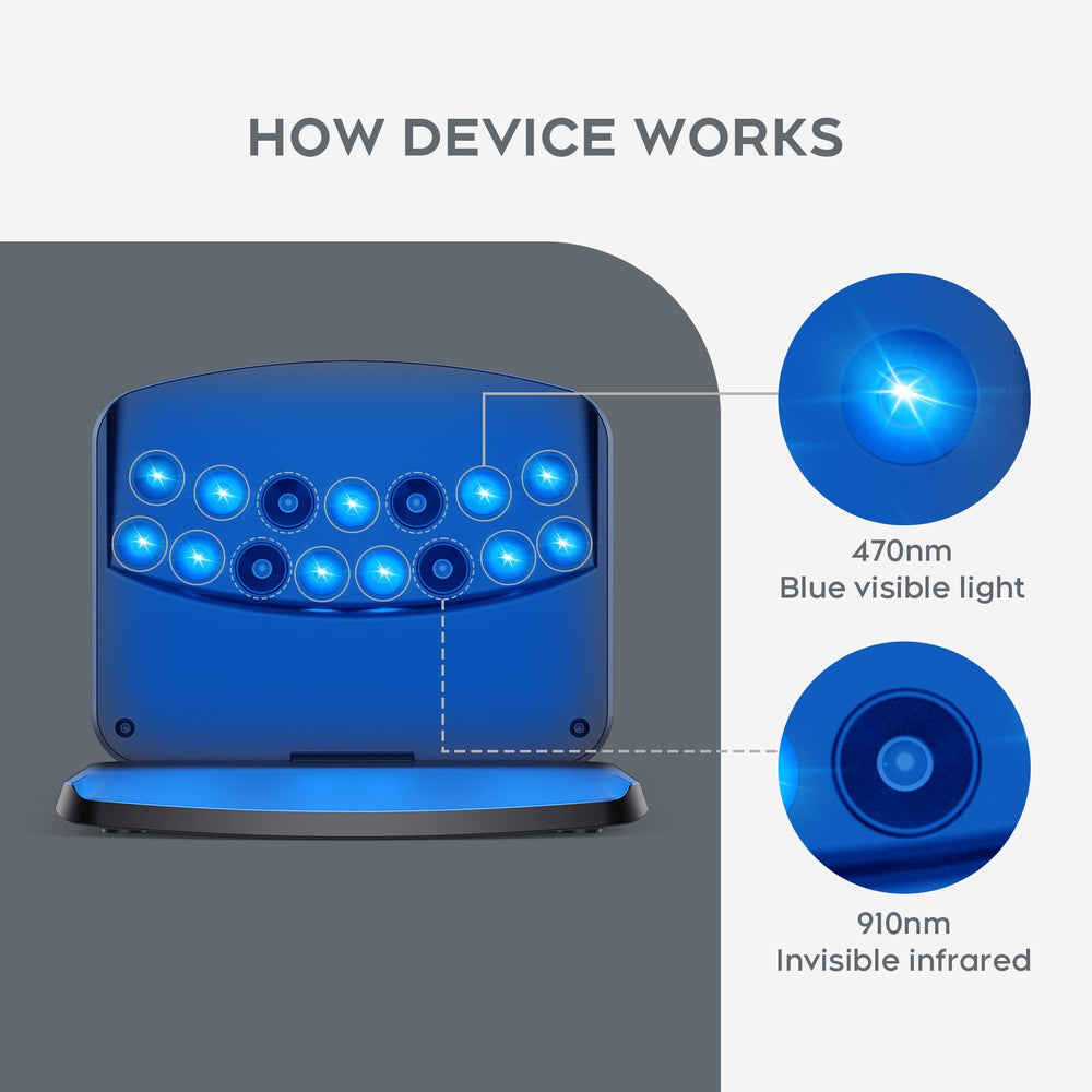 ZZP Nail Fungus Light Device side view shows compact design for travel-friendly use.