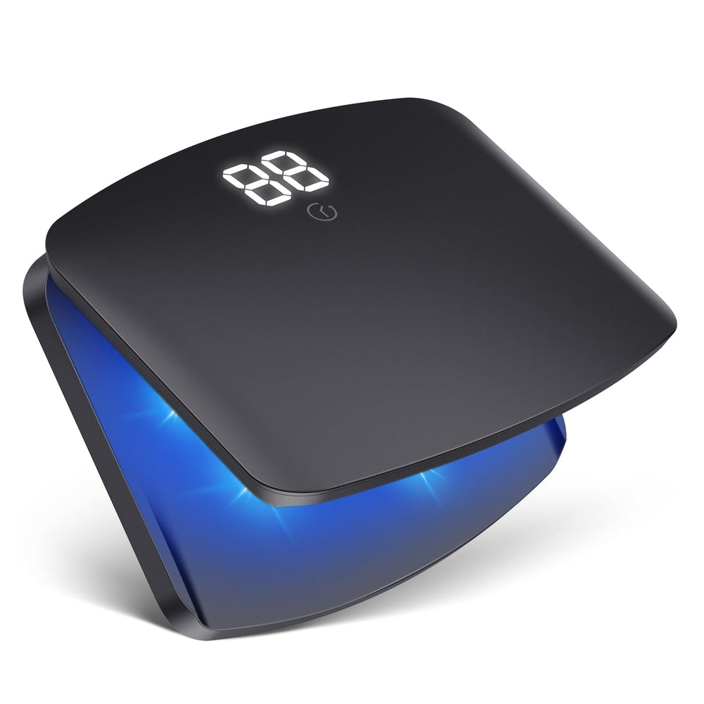 ZZP Nail Fungus Light Device travel-ready pack scene demonstrates on-the-go nail care.