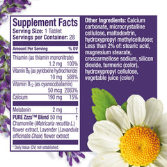 ZzzQuil Pure Zzzs blister pack image shows easy dosing on the go