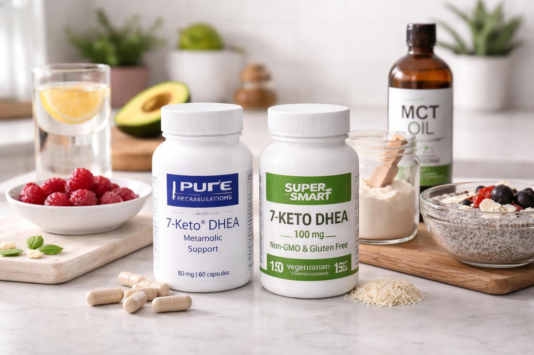 assorted 7 Keto supplements and alternative keto products