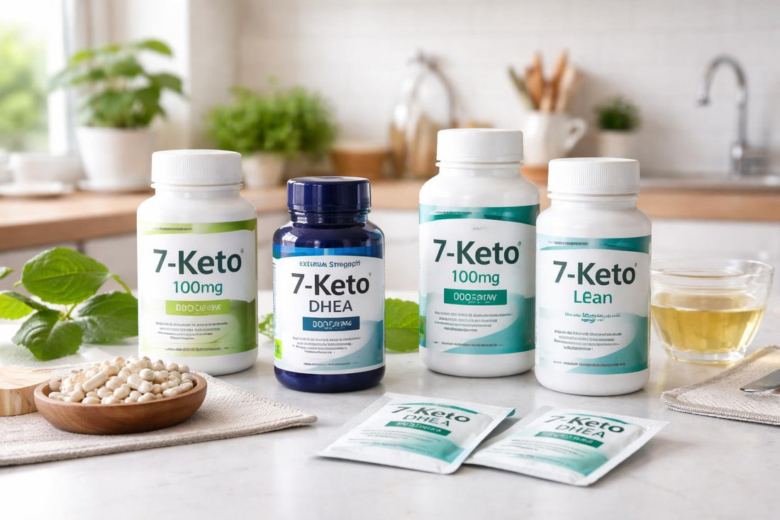 Assorted 7 Keto supplement bottles and sachets UK