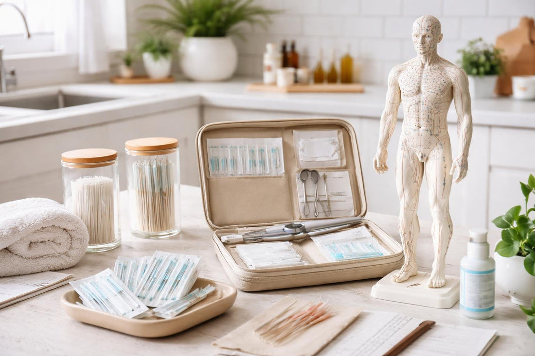Acupuncture kit with pen model patches and teaching model