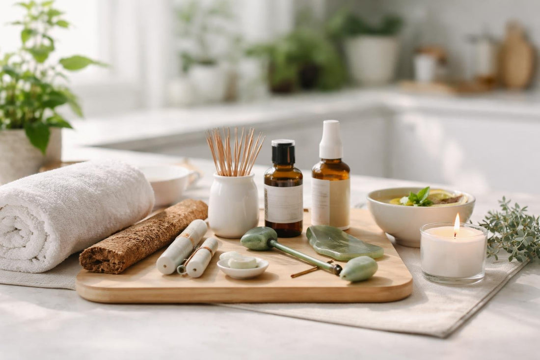 Acupuncture essentials arranged for home wellbeing routine