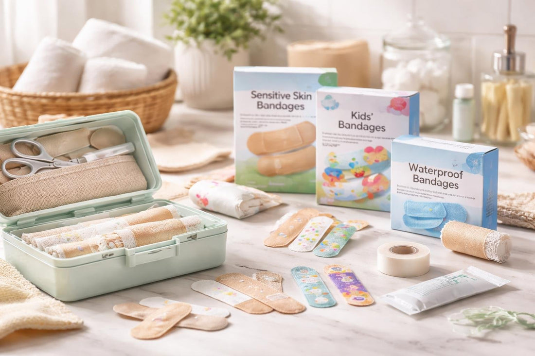 Variety of adhesive bandages for kids and sensitive skin