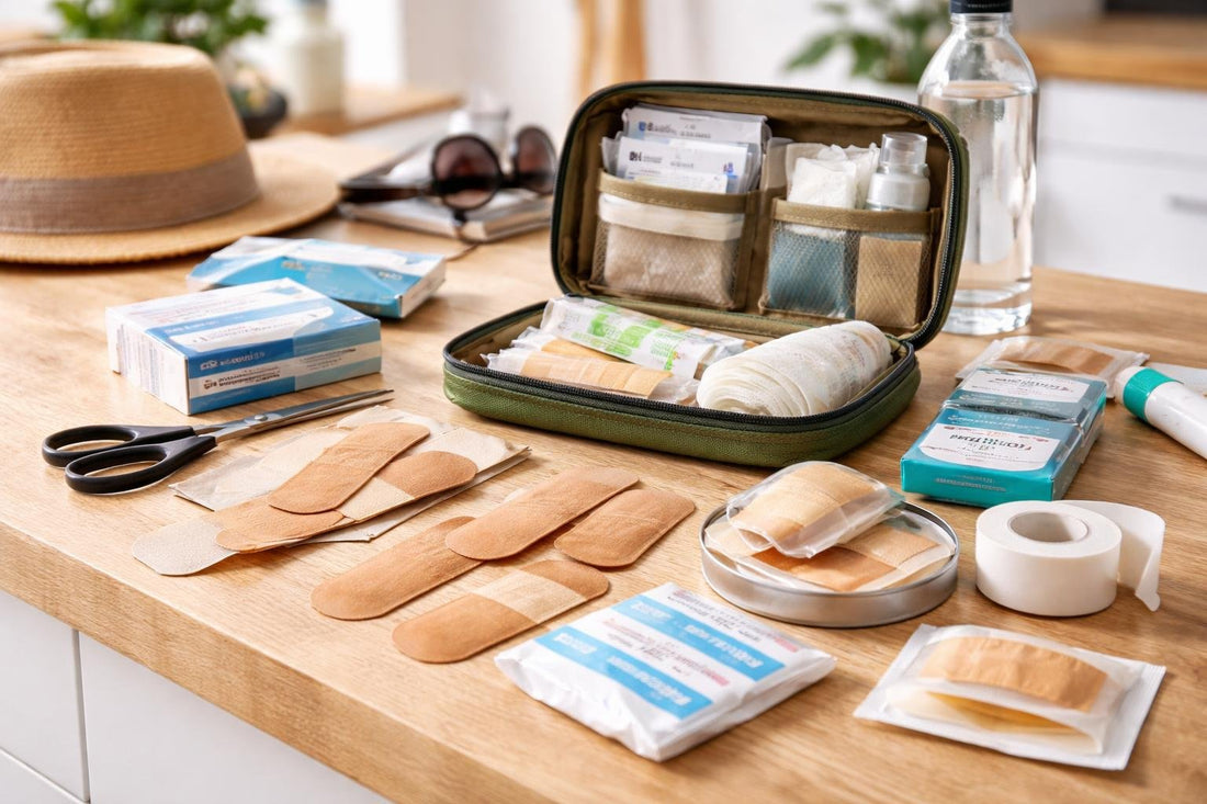adhesive bandages collection for travel and sport
