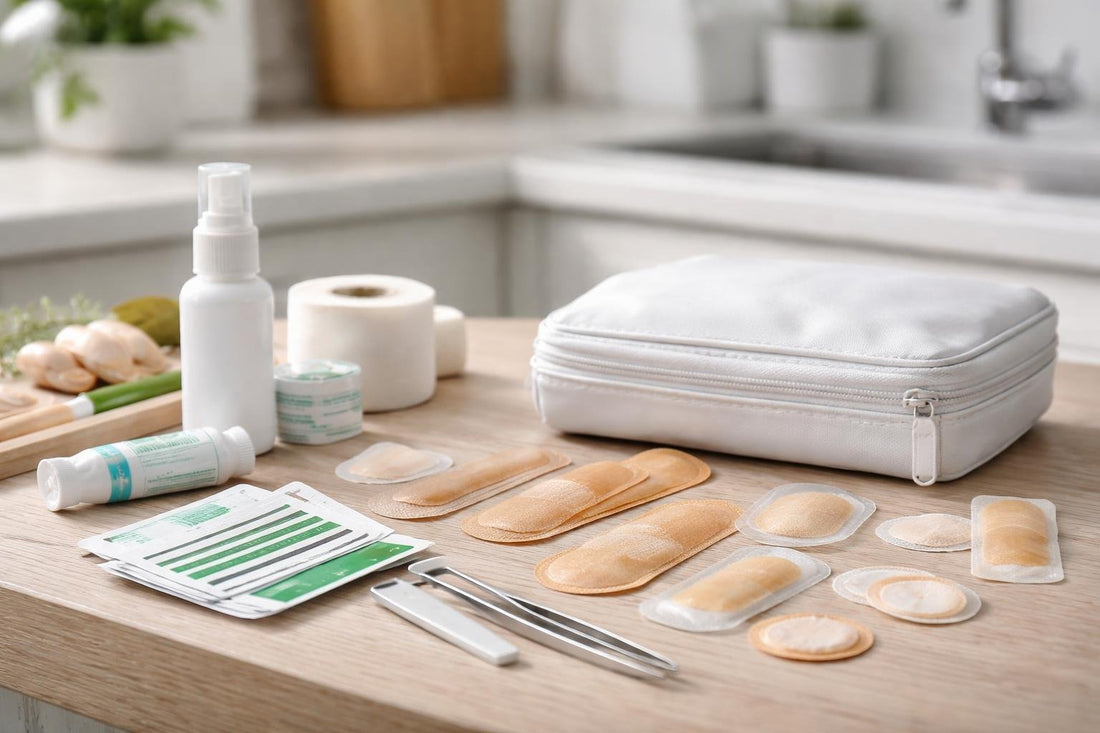 Assorted adhesive bandages and blister care essentials