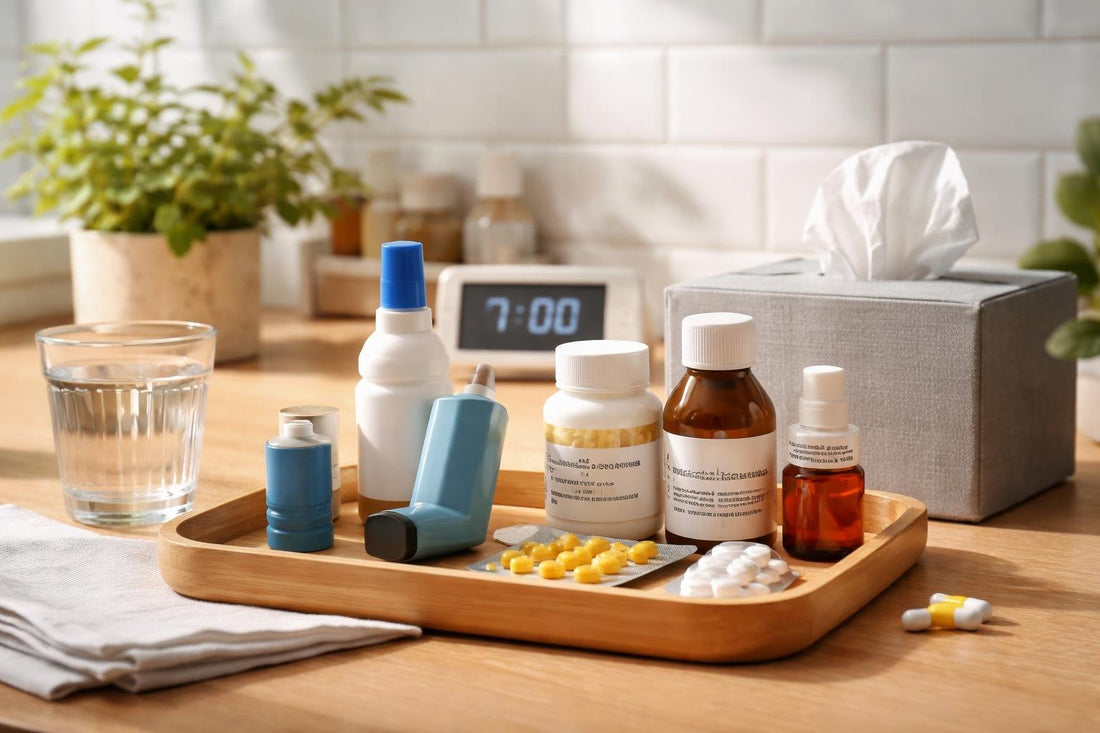 Morning and night routine for allergy sinus asthma medicines