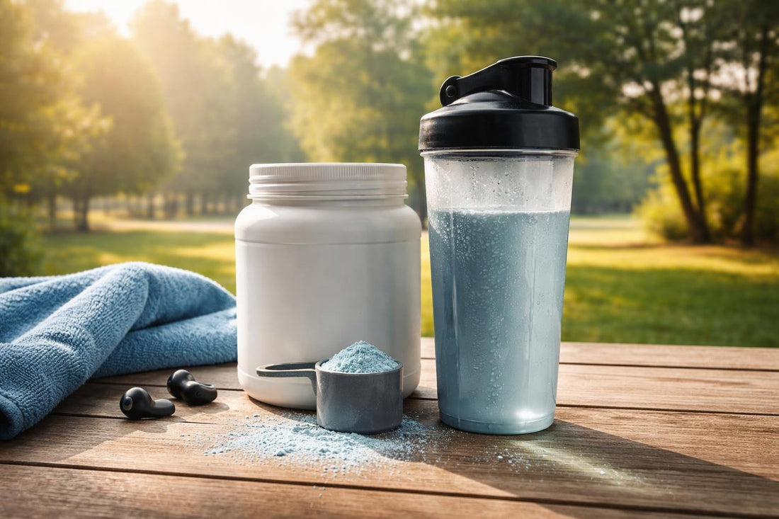 Amino acids powder and shaker for seasonal training recovery