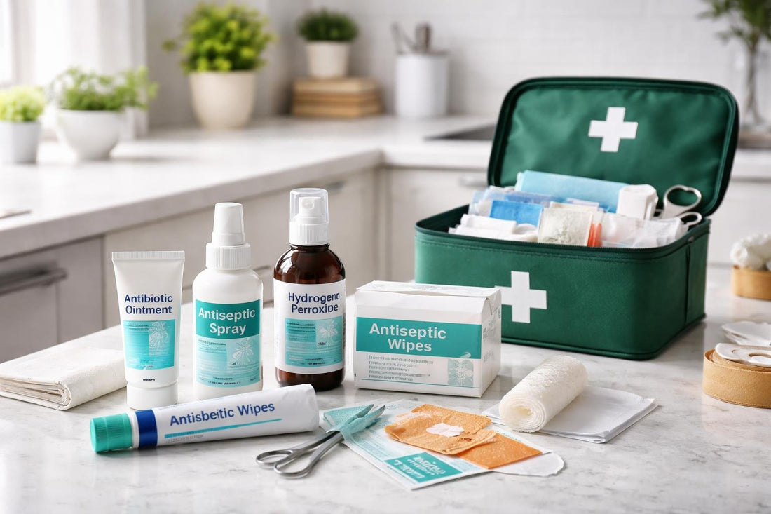 home first aid antibiotics and antiseptics kit