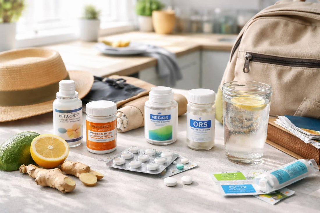 Traveller packing antidiarrhoeal medications and alternatives