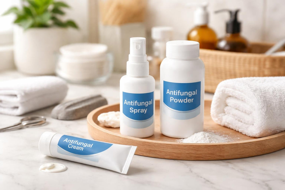Antifungal cream, spray and powder used safely at home