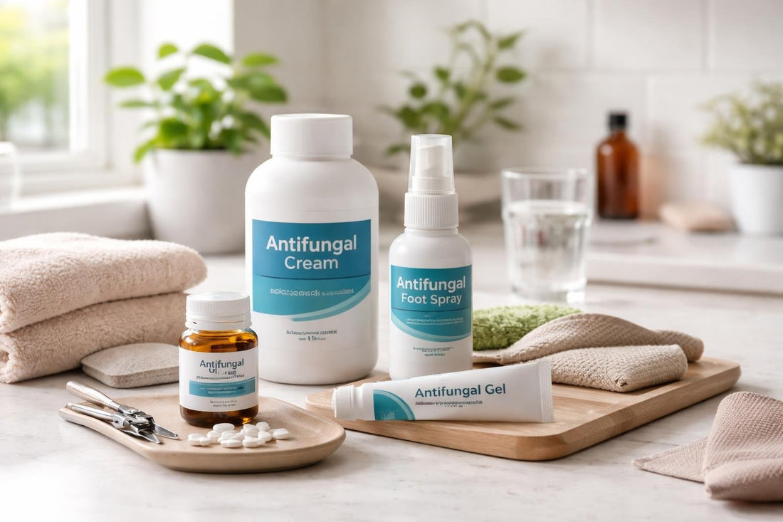 Antifungal treatment products and guidance at home