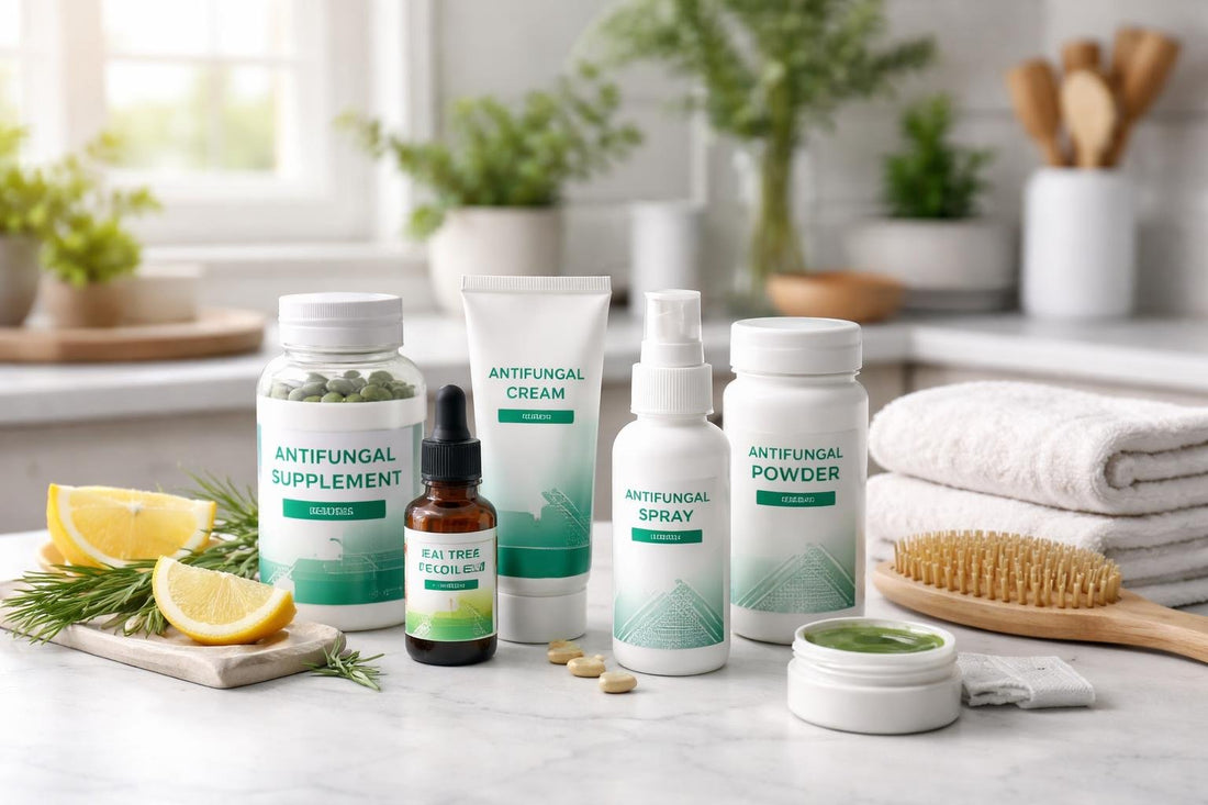 Beginner-friendly antifungal remedies arranged with simple routine essentials