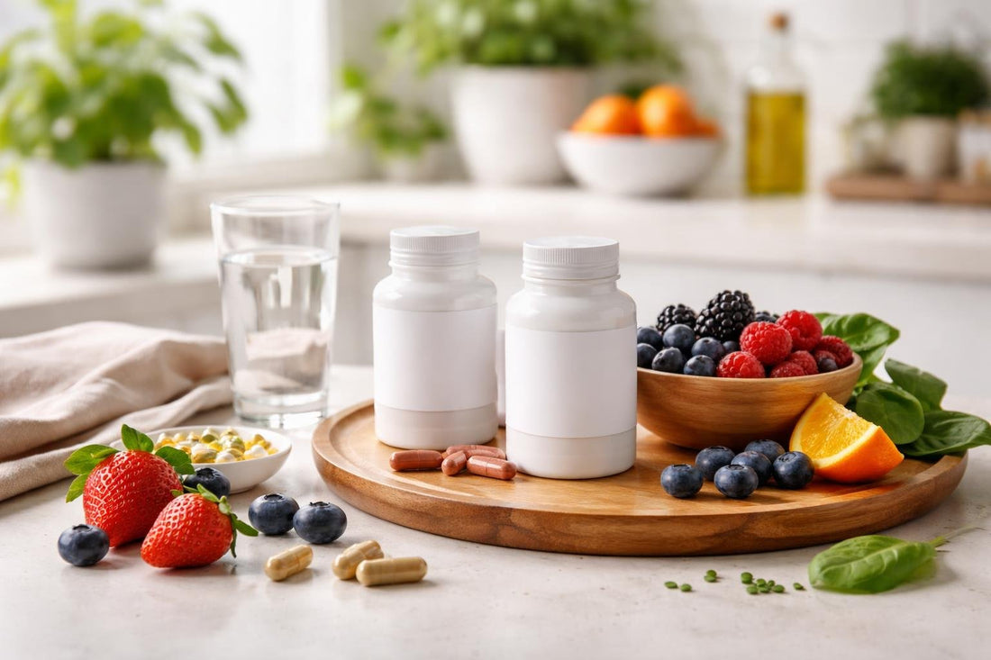 Antioxidant combination supplements with capsules and berries in Scotland