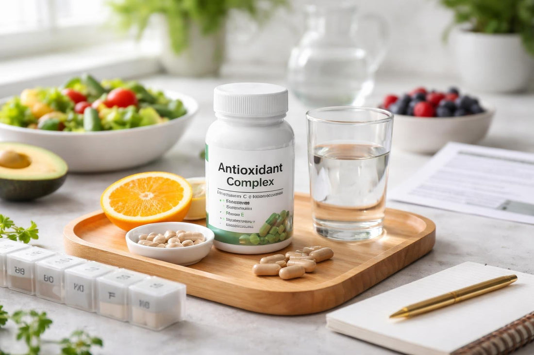 Antioxidant combination supplements with meal timing and dosage guide