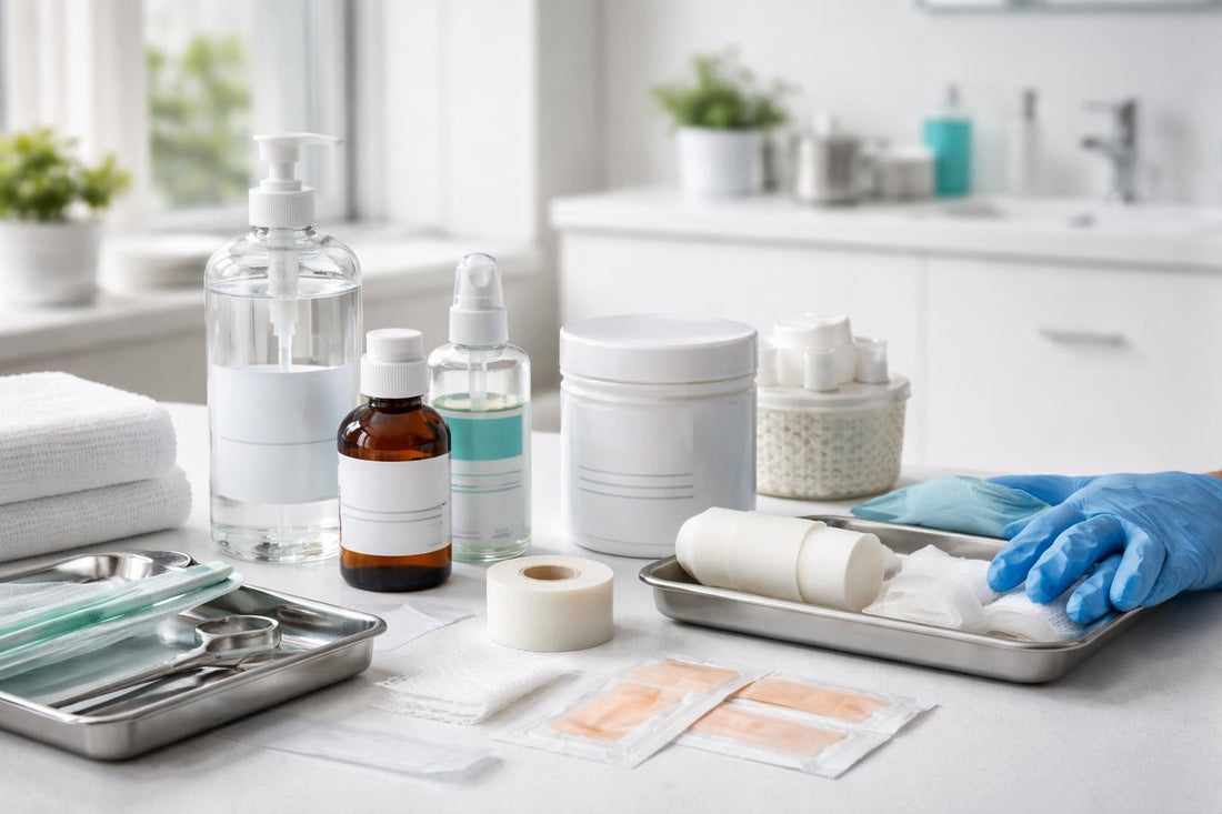 GP clinic wound care supplies and antiseptics