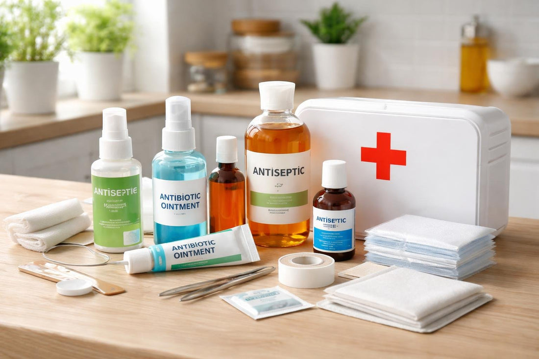 Home first aid antibiotics and antiseptics selection guide