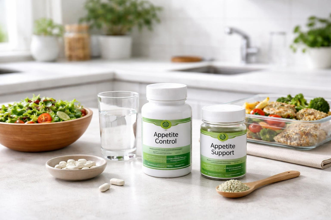 Appetite control supplements with water and meal prep