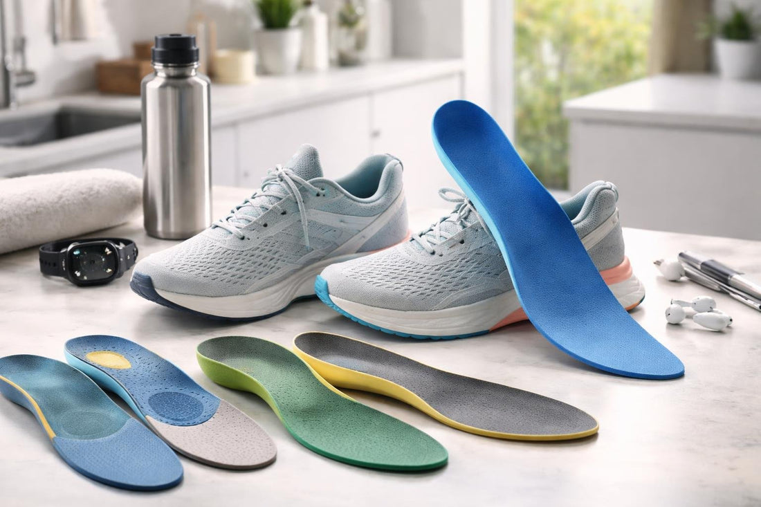 Arch support insoles in trainers for UK runners